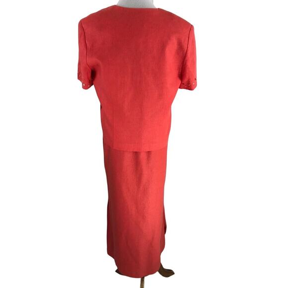 Positive Attitude Jacket Dress Ankle Length Embellished Sz 10P NWT Vintage - Picture 2 of 9